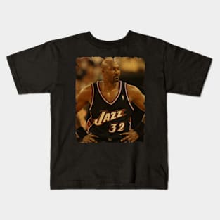 Karl Malone - Vintage Design Of Basketball Kids T-Shirt